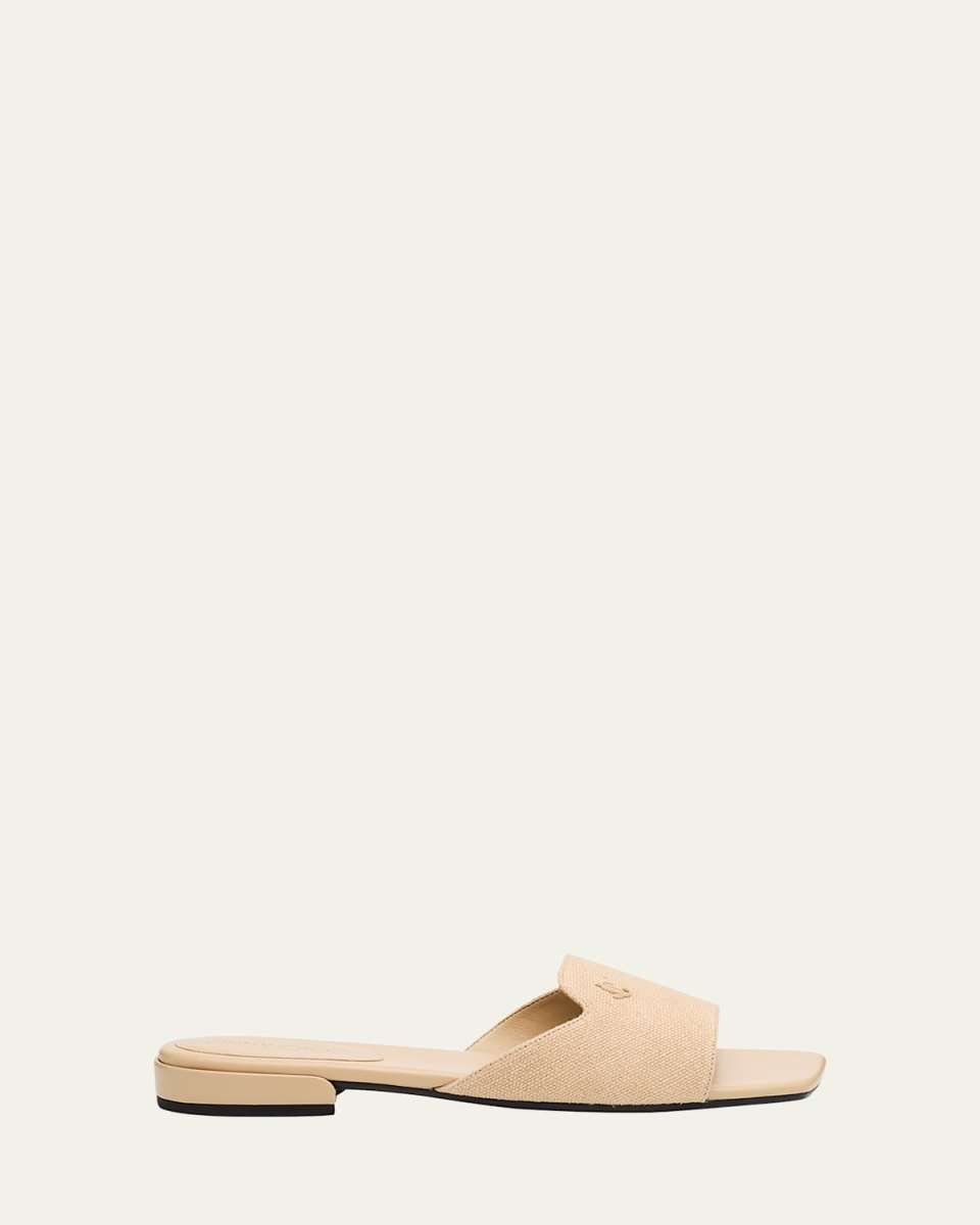 Dina Linen Flat Slide Style